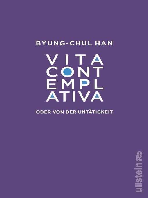 Title details for Vita contemplativa by Byung-Chul Han - Available